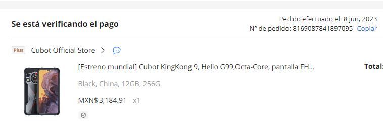 AliExpress: [Estreno mundial] Cubot KingKong 9, 120 Hz (12GB+12GB