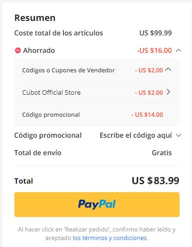 AliExpress: Celular Cubot Note 50 16/256GB- Enviado desde México - Leer  descripción 