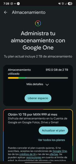 5TB Google One aumento de almacenamiento en la nube at Google - You as ...