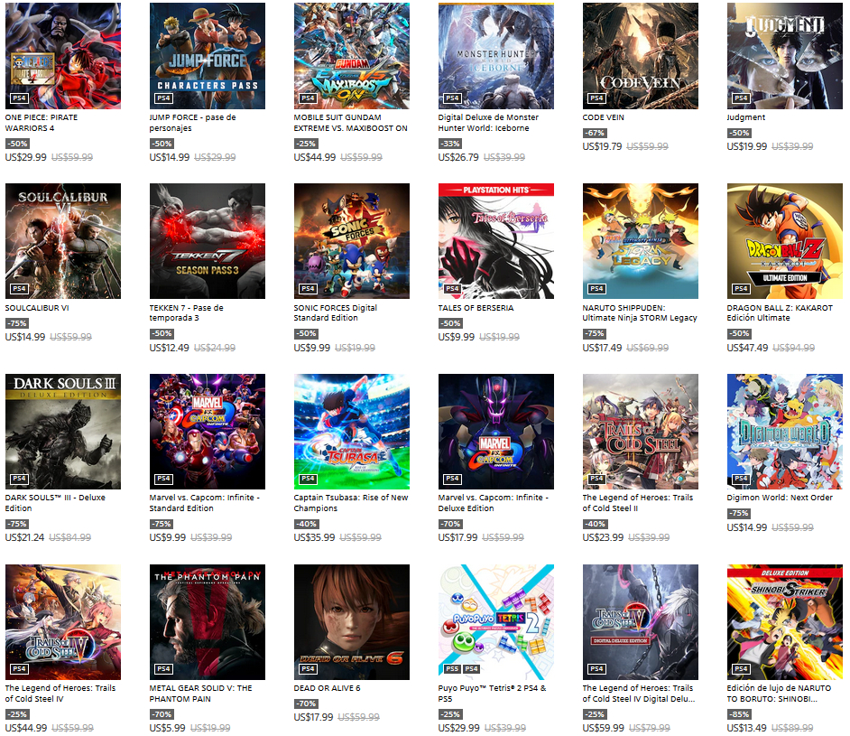 Playstation Store MX: Éxito en Japón - Ahorra hasta un 75%