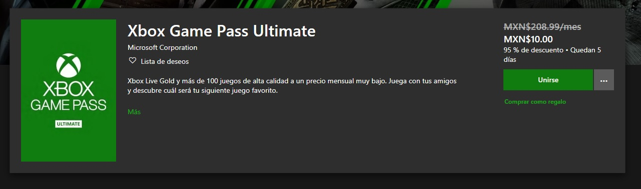 XBOX Game Pass Ultimate a 10 pesos? Hasta cuándo