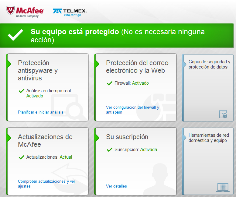 Telmex: Antivirus McAfee gratis para clientes infinitum 