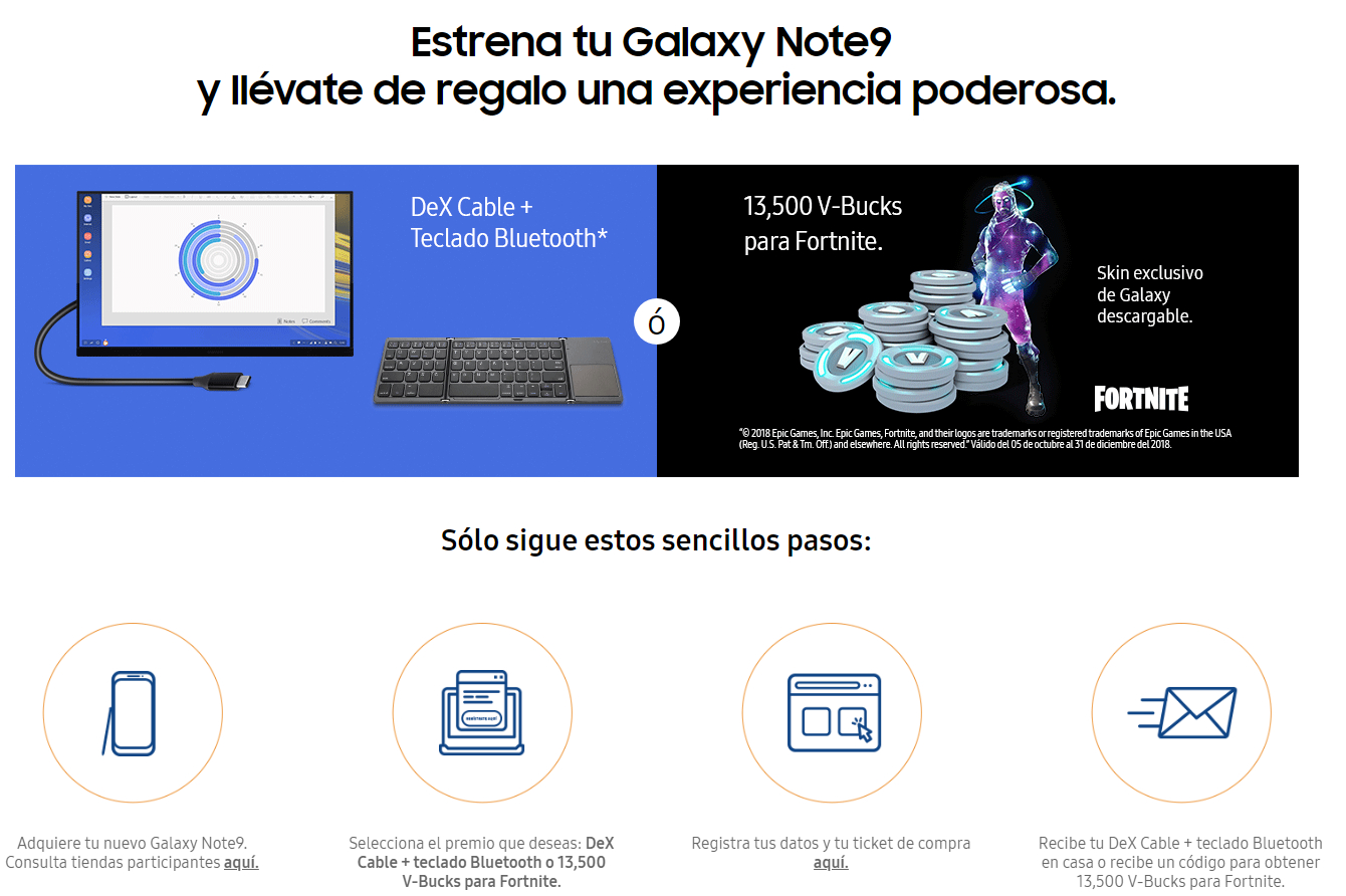 Compra Galaxy Note 9 Y Recibe Gratis Pc Kit Dex Cable Y Un - 