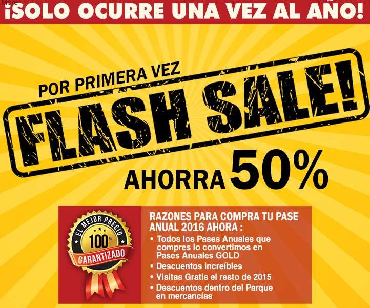 Six Flags Flash Sale 2016: pase anual 2016 + 2015 + beneficios gold desde $479 - www.bagssaleusa.com