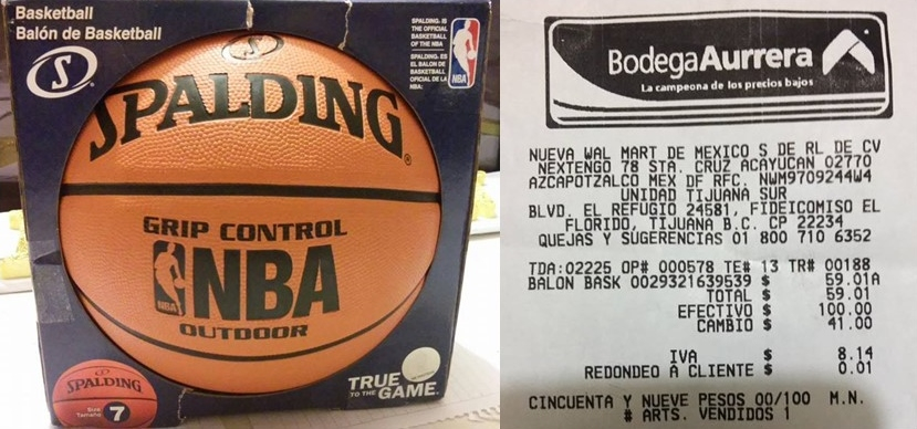 Bodega Aurrerá: Balon basquetbol Spalding $59.01 - promodescuentos.com