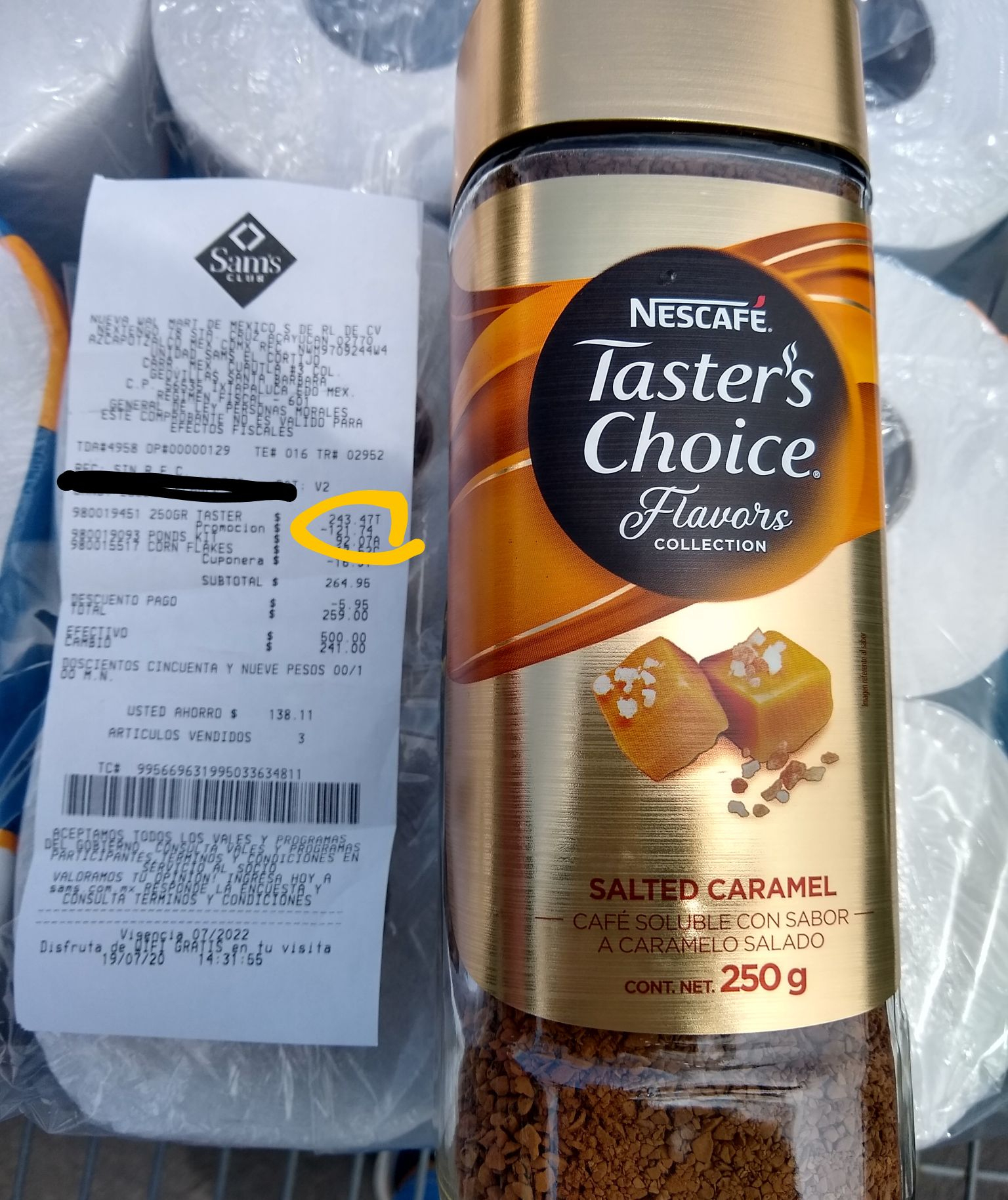 Sam's club Café taster's choice Salted Caramel 250 gr