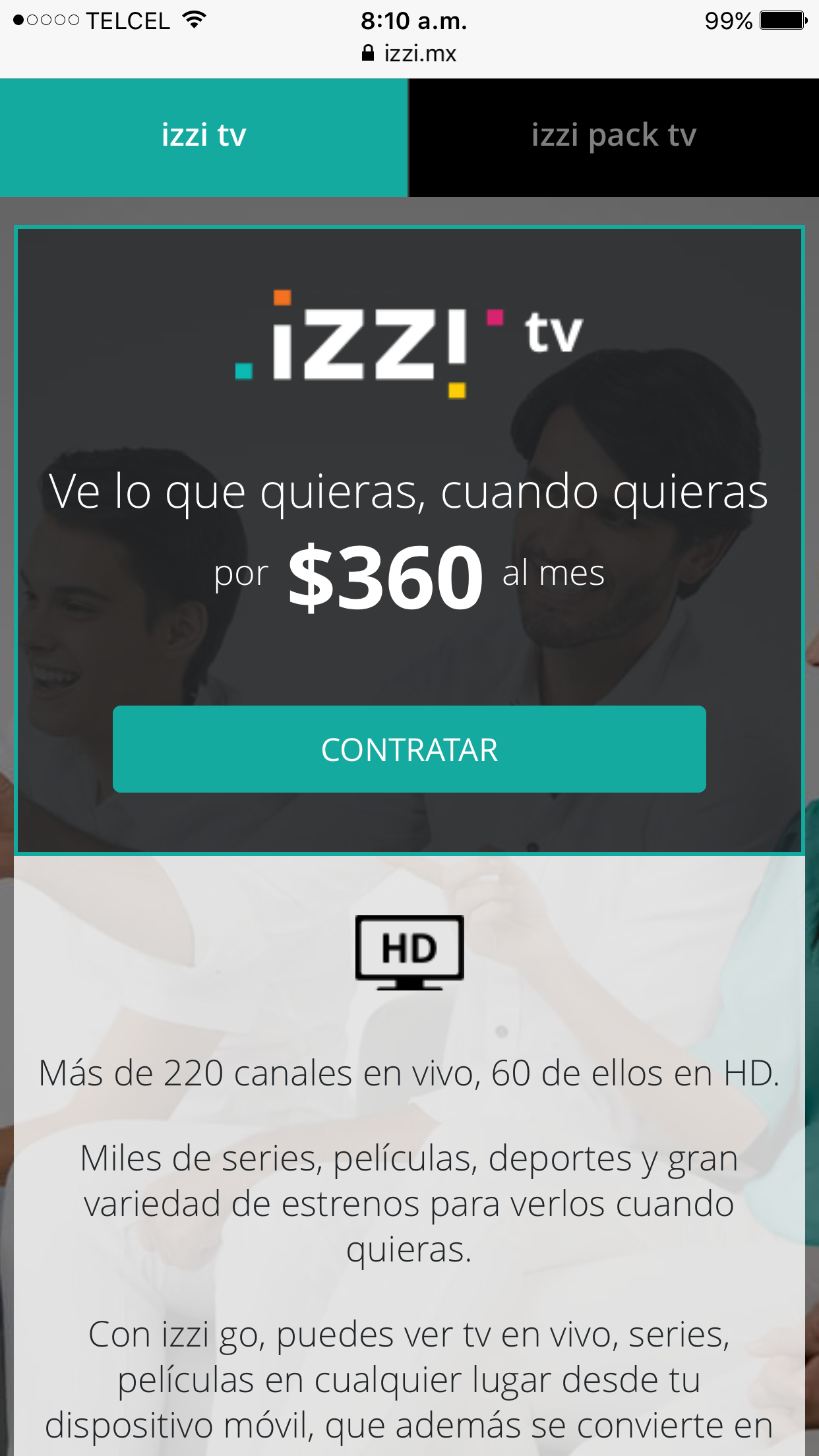 Izzi: nuevo paquete IzziTV a $360 - promodescuentos.com