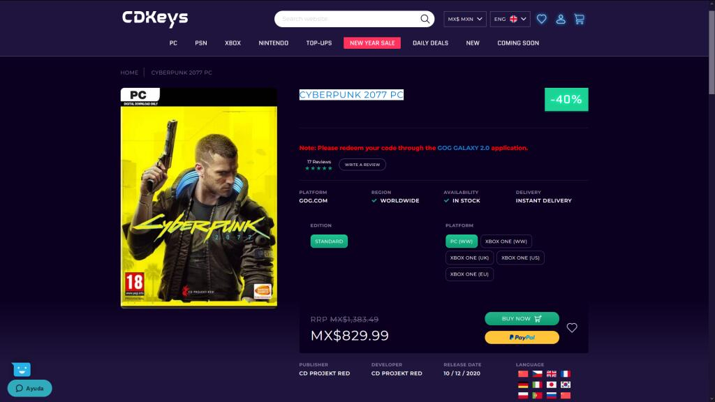 Cyberpunk 77 Pc Cdkeys Promodescuentos Com