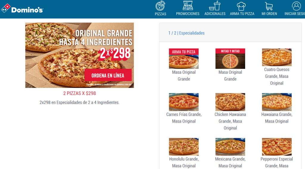Cuanto Miden Las Pizzas De Dominos