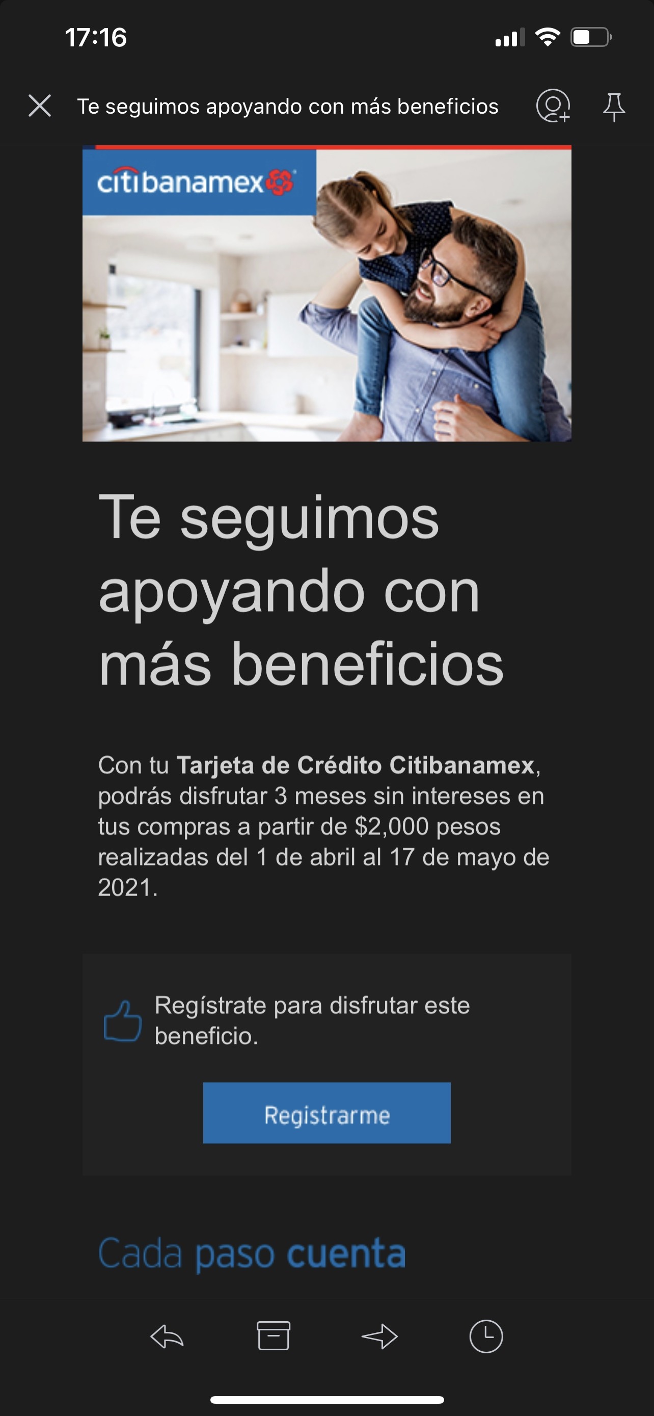 Citibanamex 3 MSI. En compras importantes previa inscripción