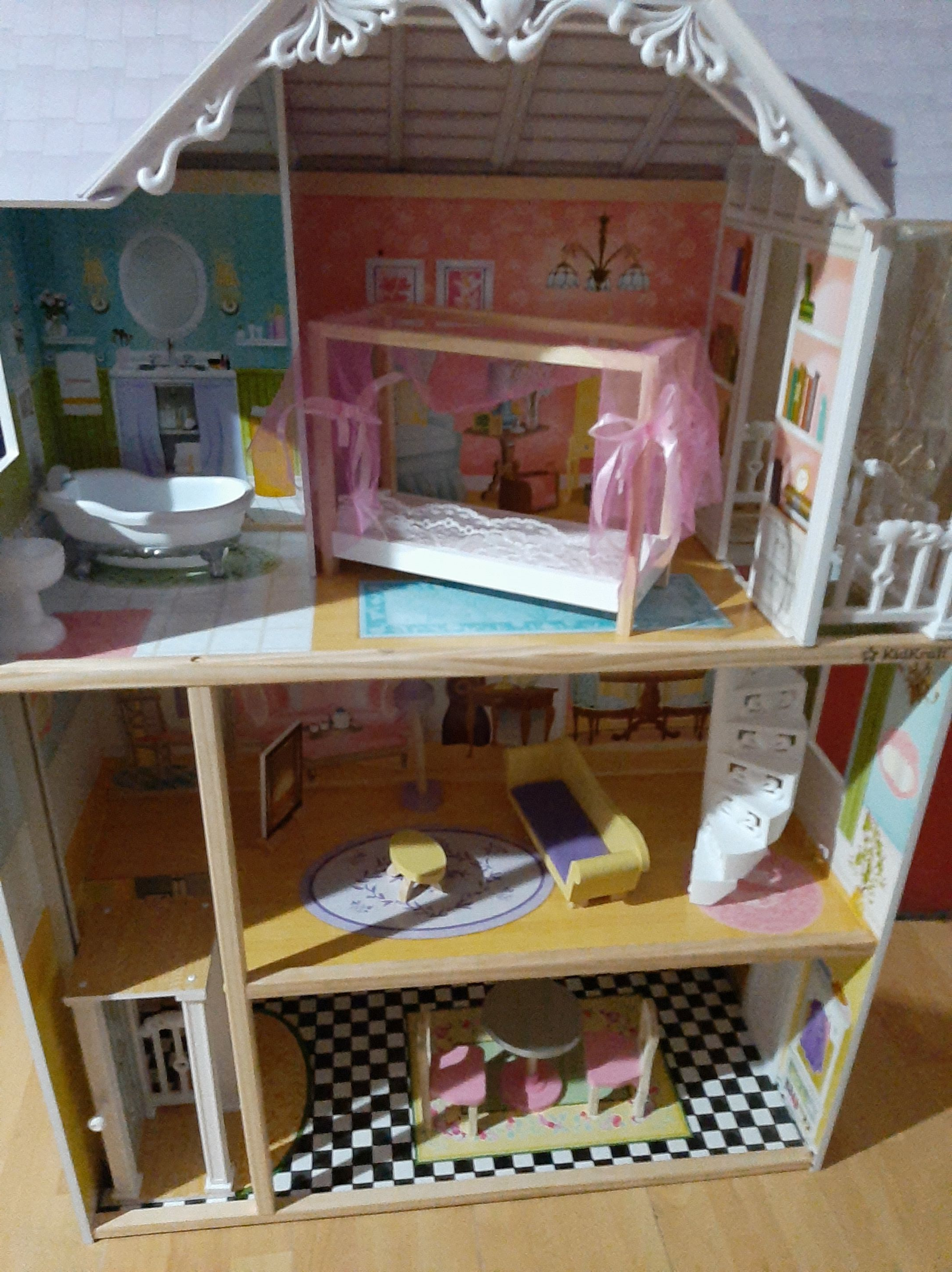 Kidkraft Kaylee Casa de Muñecas Niñas Madera para Barbie 
