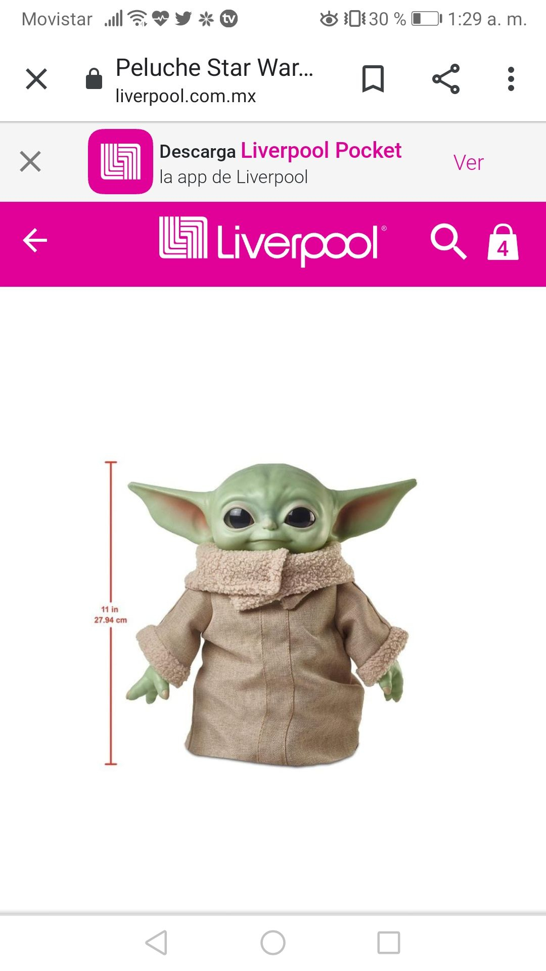 Liverpool Baby Yoda En 607 Pesitos Promodescuentos Com