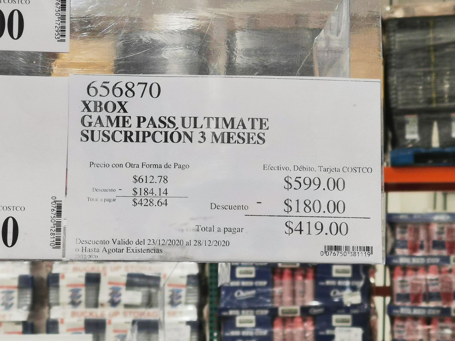 costco xbox game pass ultimate