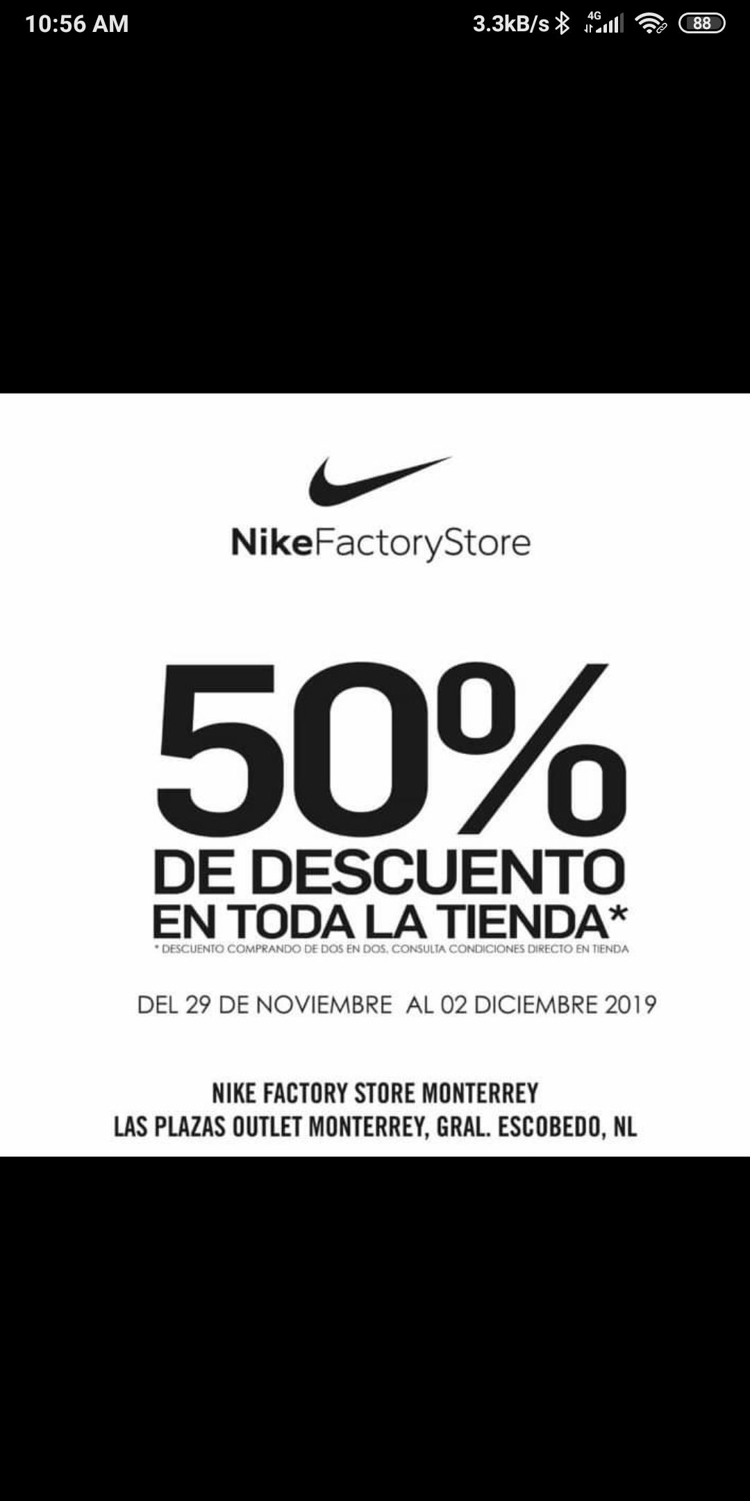 Nike Factory Store 50% al comprar artículos de dos en dos - promodescuentos .com