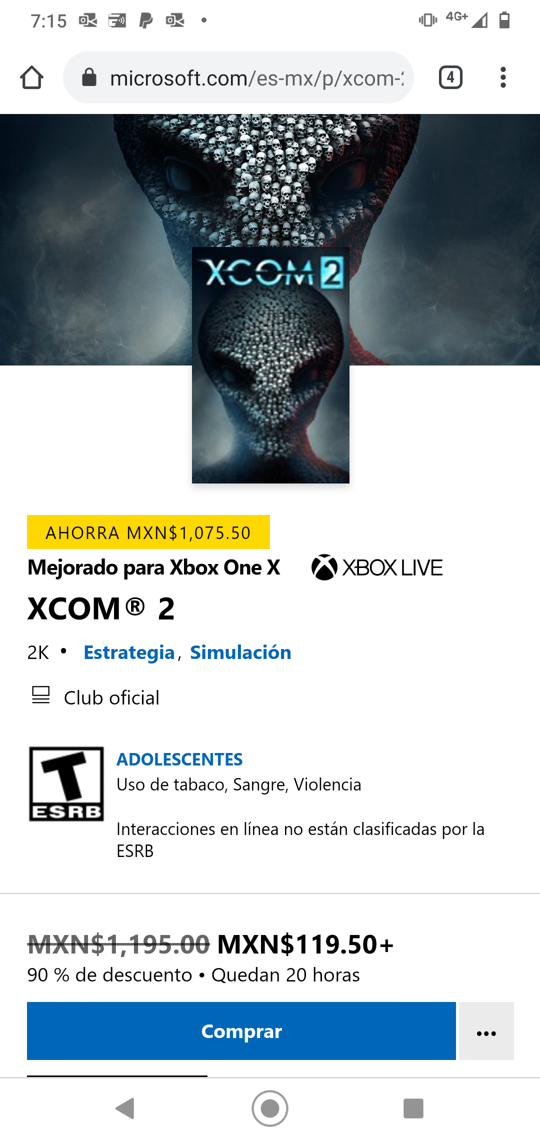 Microsoft Store: Xcom 2 digital Xbox one