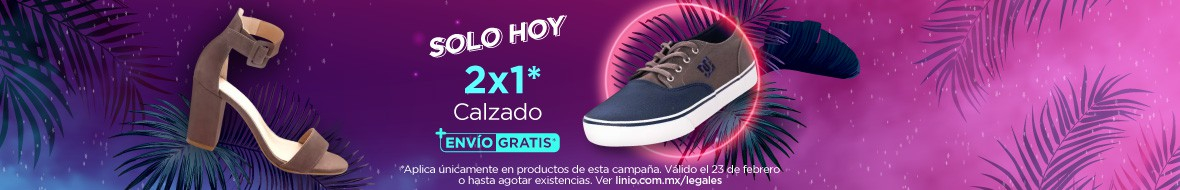 Linio SOLO HOY 2X1 EN CALZADO + ENVÍO GRATIS!!