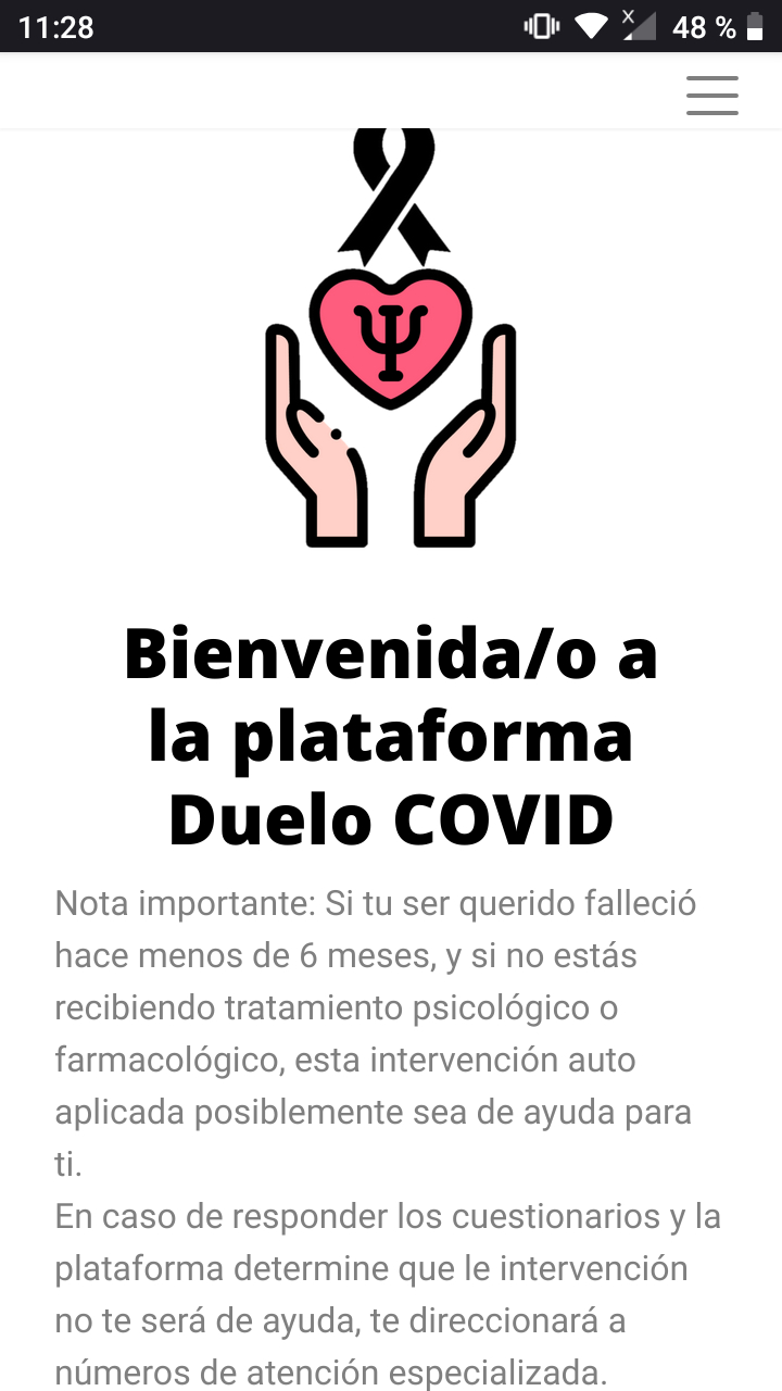 Plataforma Virtual Duelo por Covid.