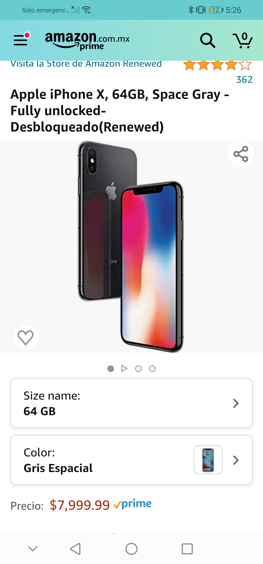 Amazon: Apple iPhone X 64GB Renewed