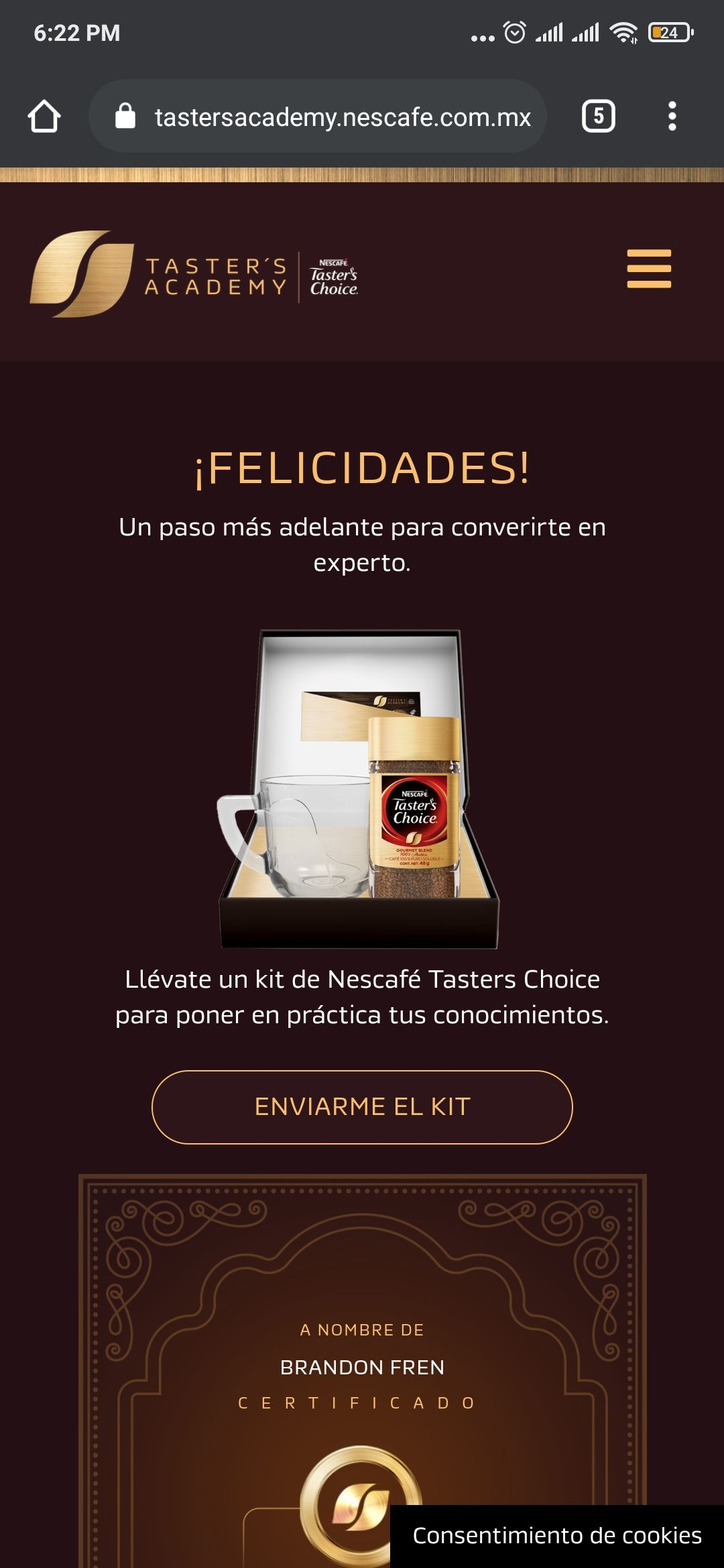 Kit de café GRATIS NESCAFÉ Taster’s Academy: