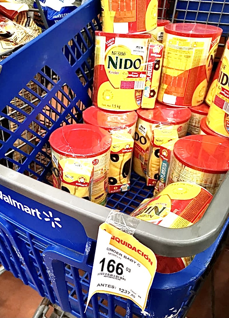 Walmart: leche nido kínder 1.5 kg + playerita $166.03