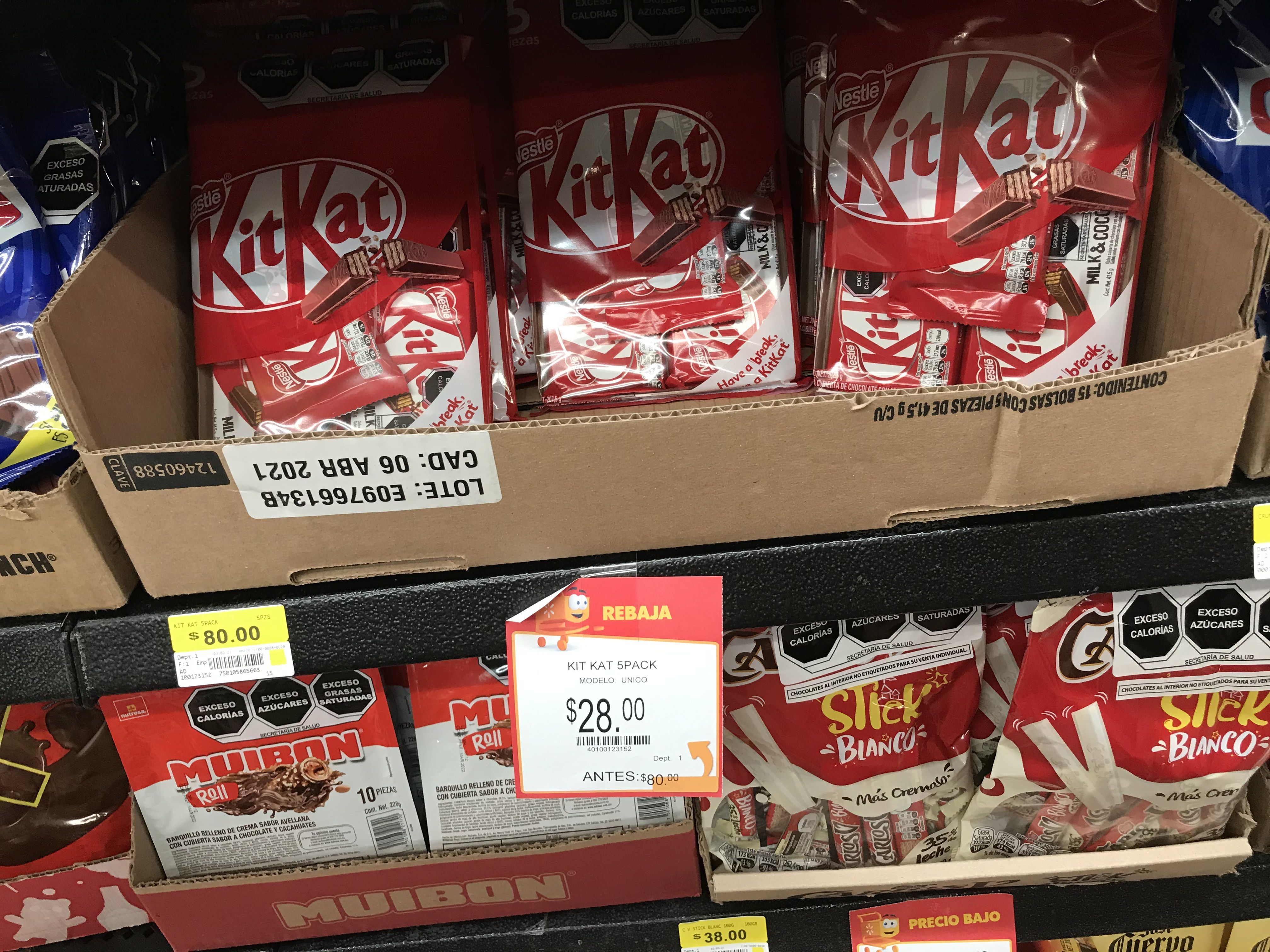 Walmart chocolate kit kat