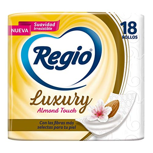 Amazon: Papel Higiénico Regio Luxury Almond Touch, 18 Rollos