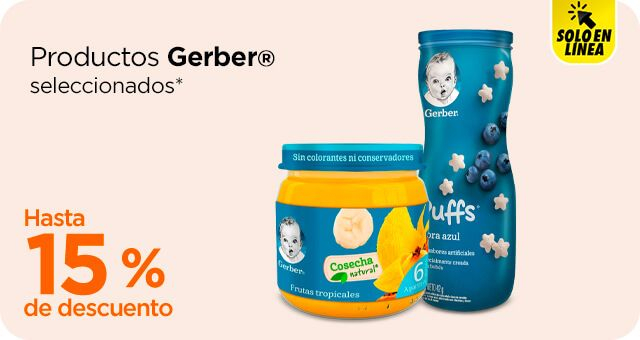 Chedraui: 15% de descuento en papillas y pouch Gerber (exclusivo en tienda en línea)