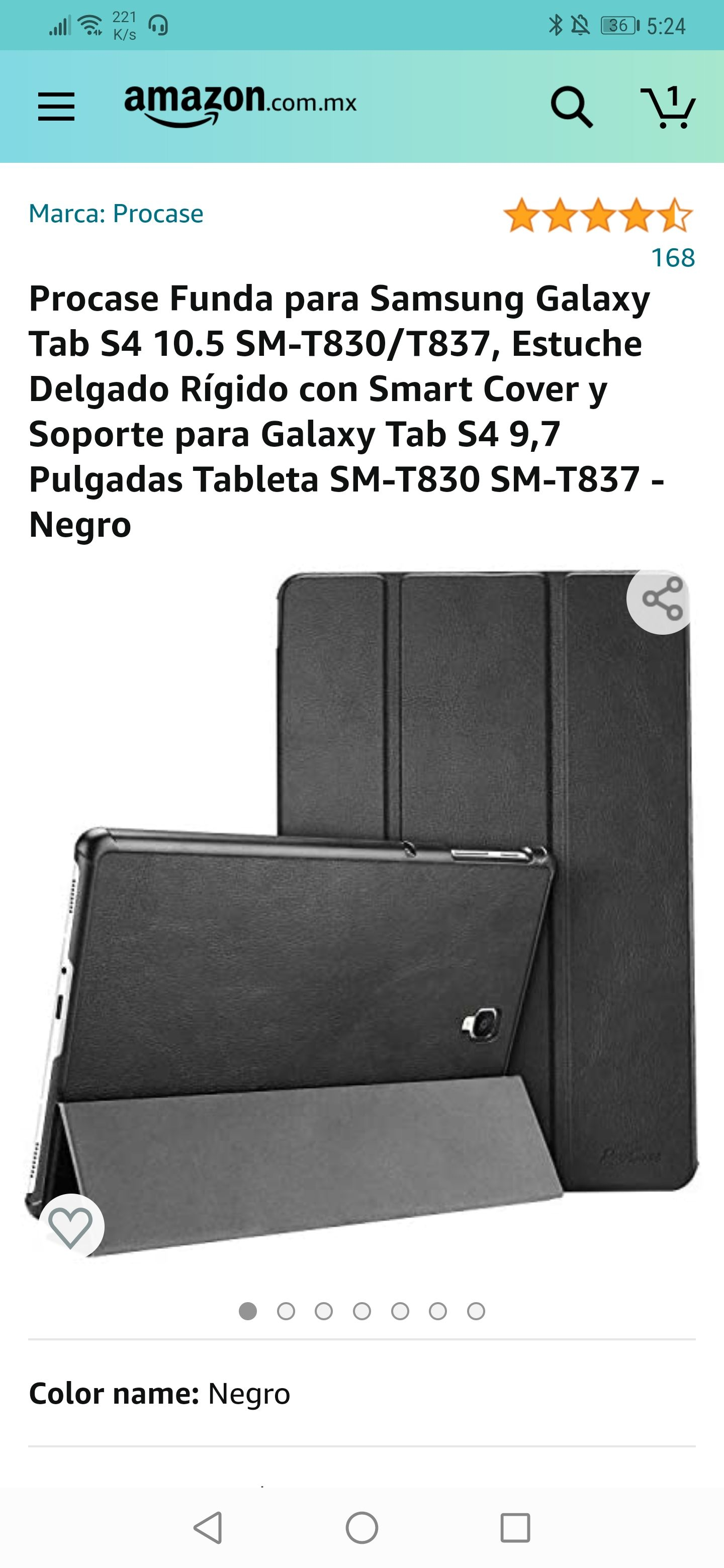 Amazon: Funda para Samsung Galaxy Tab S4 tipo estuche rígido