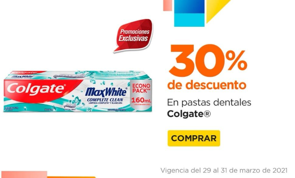 Chedraui: 30% de descuento en pastas dentales Colgate