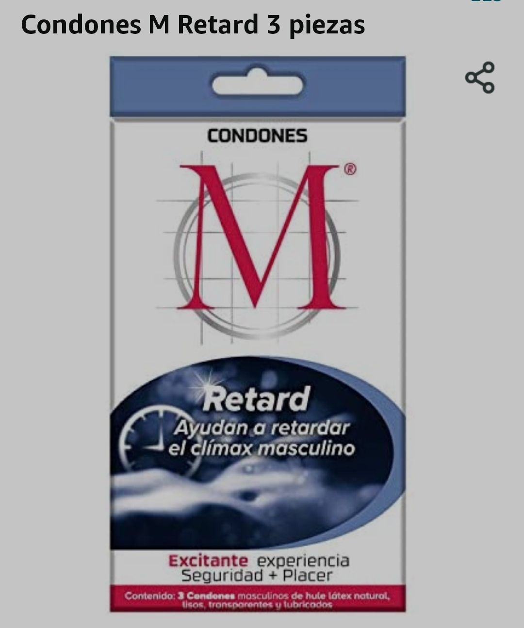 Amazon: Condones M Retard , M Natural