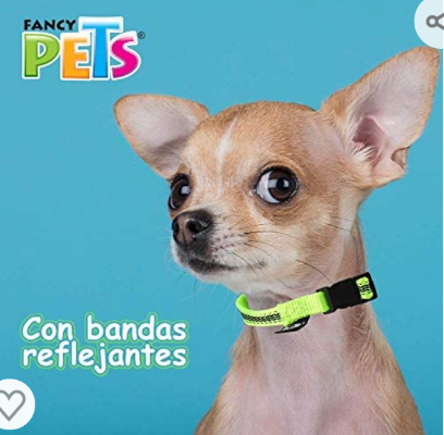 Amazon: Collar con Ultra Grip y Bandas reflejantes, extra chico