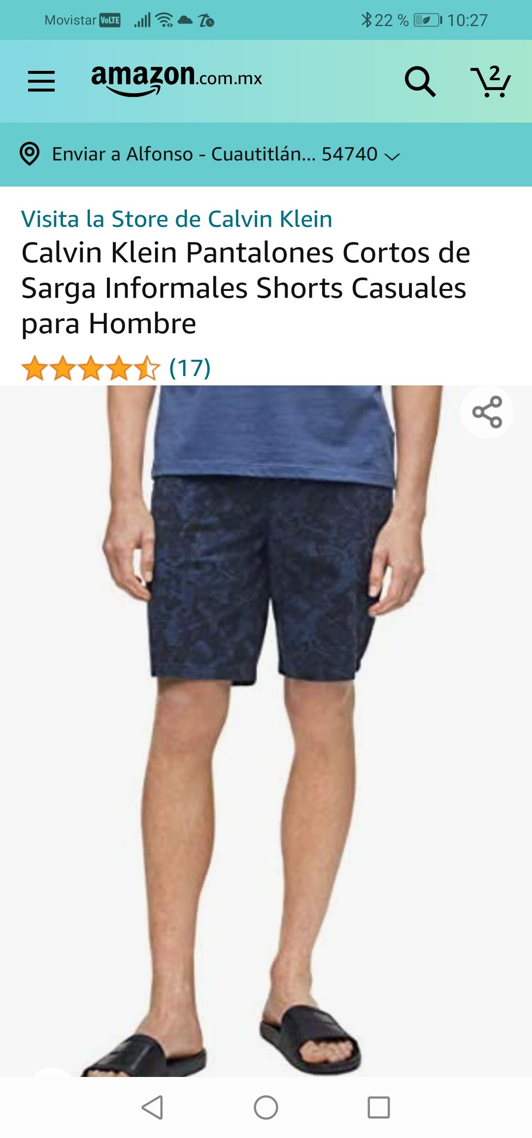 Amazon: Calvin Klein Pantalones Cortos de Sarga Informales Shorts Casuales para Hombre