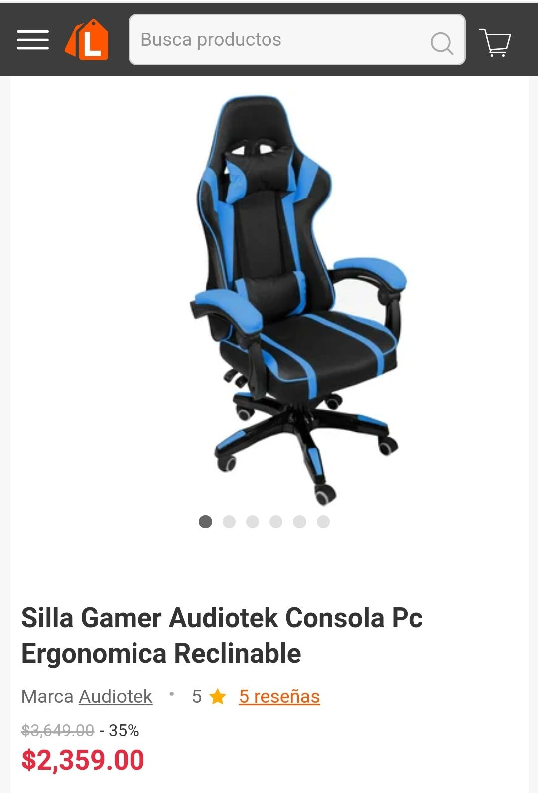 Linio: Silla Gamer Audiotek Ergonomica Reclinable