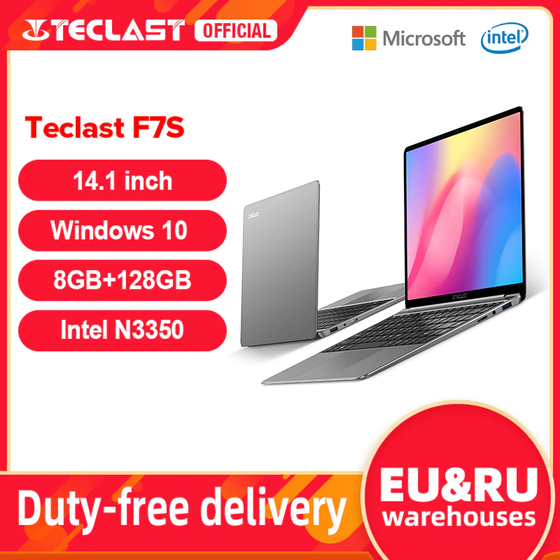 AliExpress: Laptop Teclast F7s en menos de 6000 pesos el precio es ya con envio. Full HD con bluetooth y hdmi con más descuento