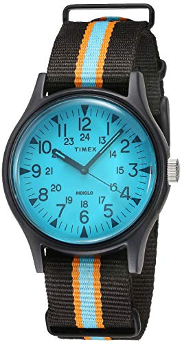 Amazon: Reloj Timex Carátula Azul 40mm indiglo