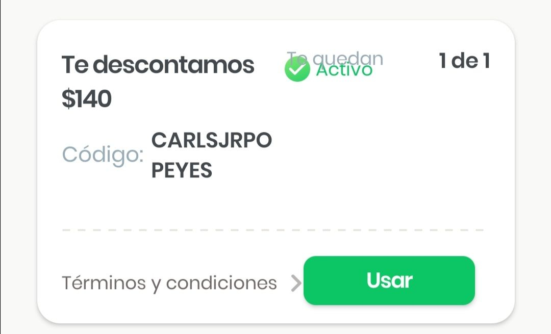 Rappi 140 pesos de descuento en carls jr o popeyes