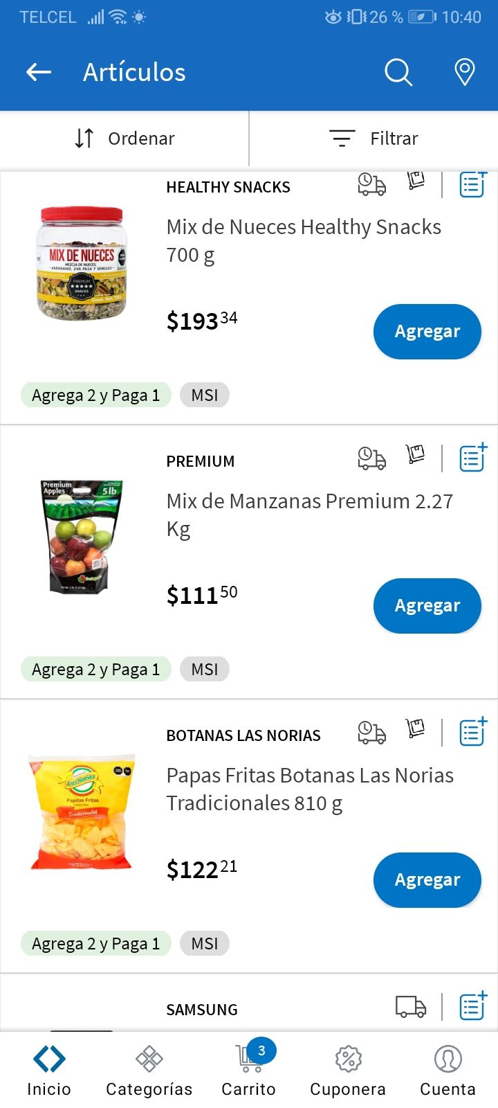 Sam's Club: Varios productos al 2x1 (sandía, manzana, tomates, papas y nueces)