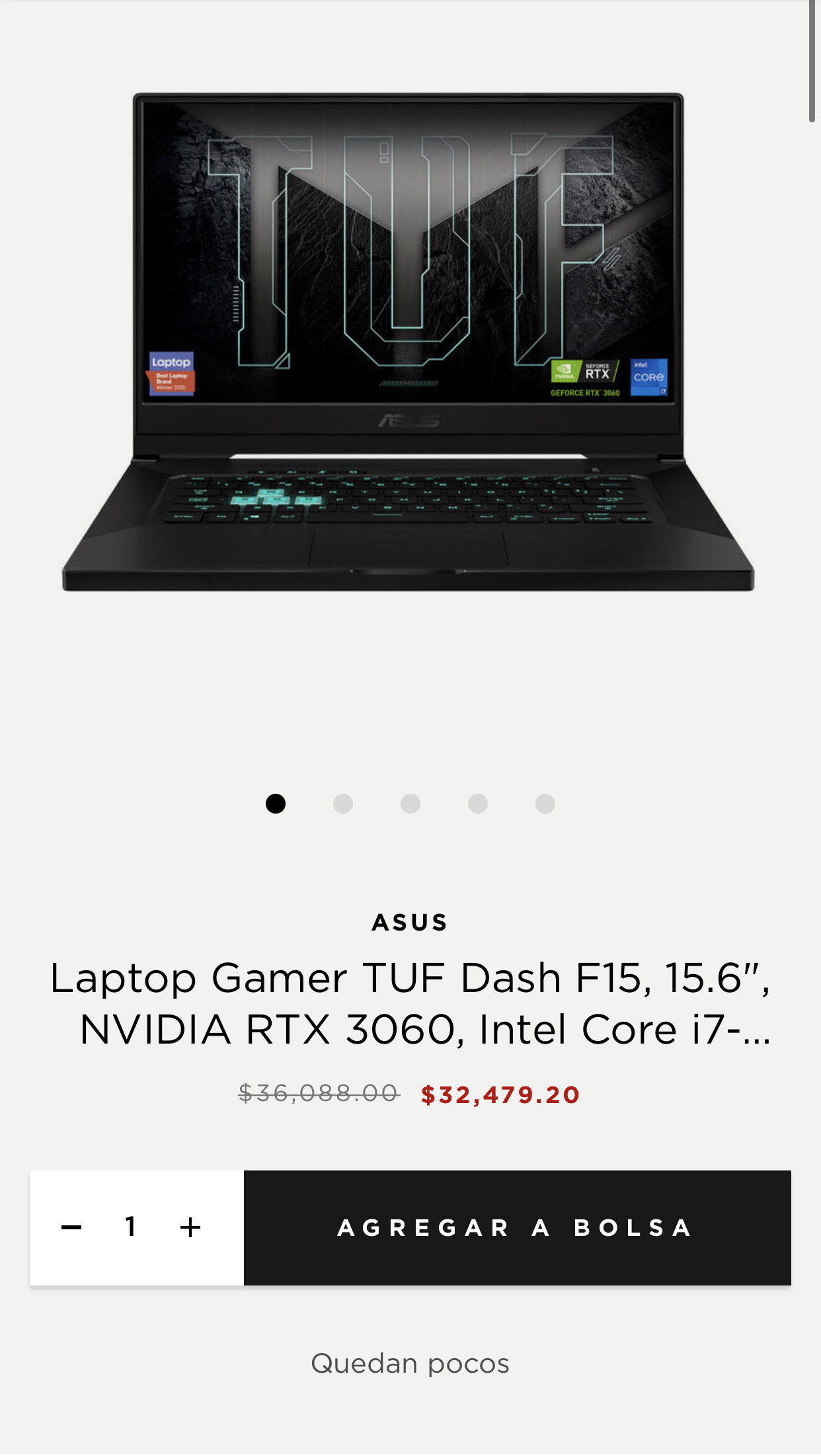 El Palacio de Hierro: Laptop Gamer TUF Dash F15, 15.6", NVIDIA RTX 3060, Intel Core i7 con Banorte Digital