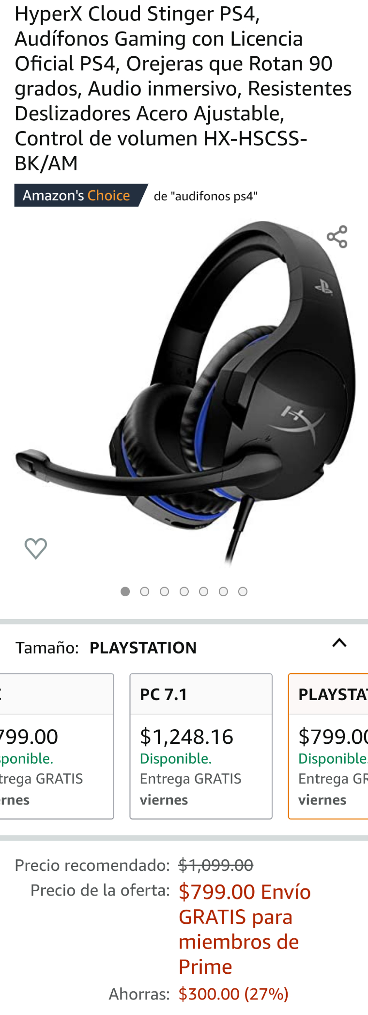 Amazon: Audífonos Gaming Hyperx Cloud Stinger