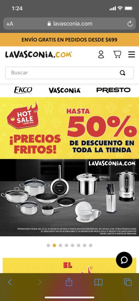 Todo el sitio al 45% y 50% de descuento