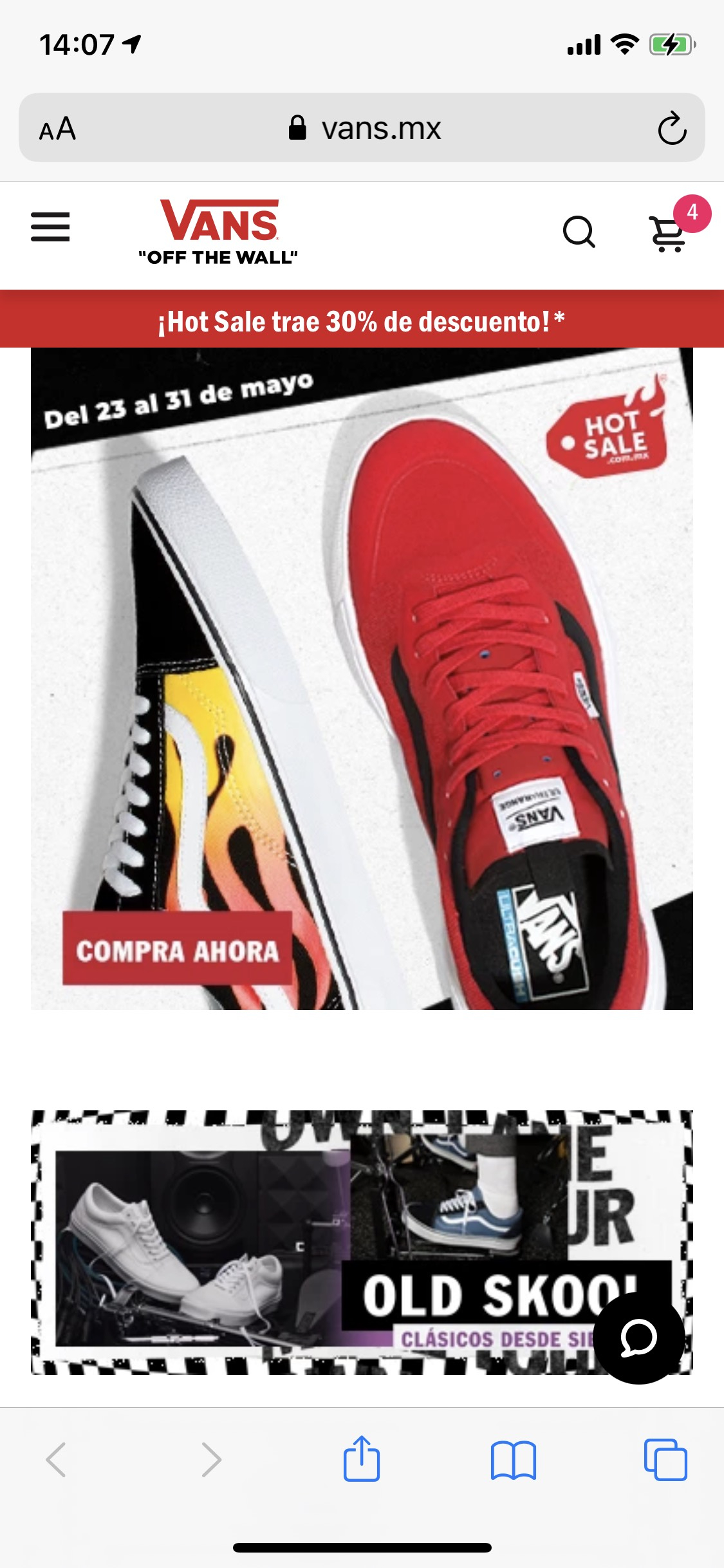 Vans: Toda la tienda con 30% + Envío gratis + 6 MSI