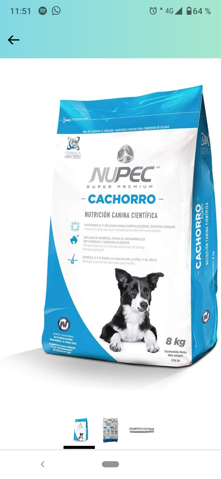 Amazon: Nupec 8kg cachorro, sabor carne