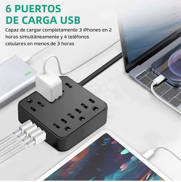 Amazon: Multicontacto USB y de corriente
