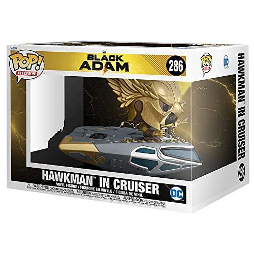 Amazon: Funko Pop! Rides Super Deluxe: Black Adam - Hawkcruser with Hawkman, Multicolor