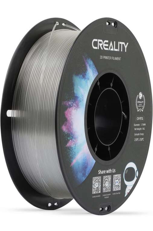Amazon Creality filamento PETG Transparente 1kg
