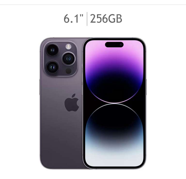 Costco: Apple iPhone 14 Pro 256GB Morado Oscuro