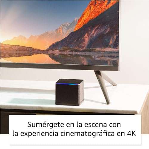 Amazon - Fire TV Cube: Dispositivo de streaming controlado por voz con Alexa, Wi-Fi 6E y 4K Ultra HD