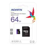 Amazon ADATA 64 GB Tarjeta de Memoria Micro SDXC con Adaptador Color Negro con Morado (Clase 10)- envío gratis prime