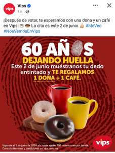 Vips: Dona + Café gratis mostrando que ya votaste (2 de Junio)