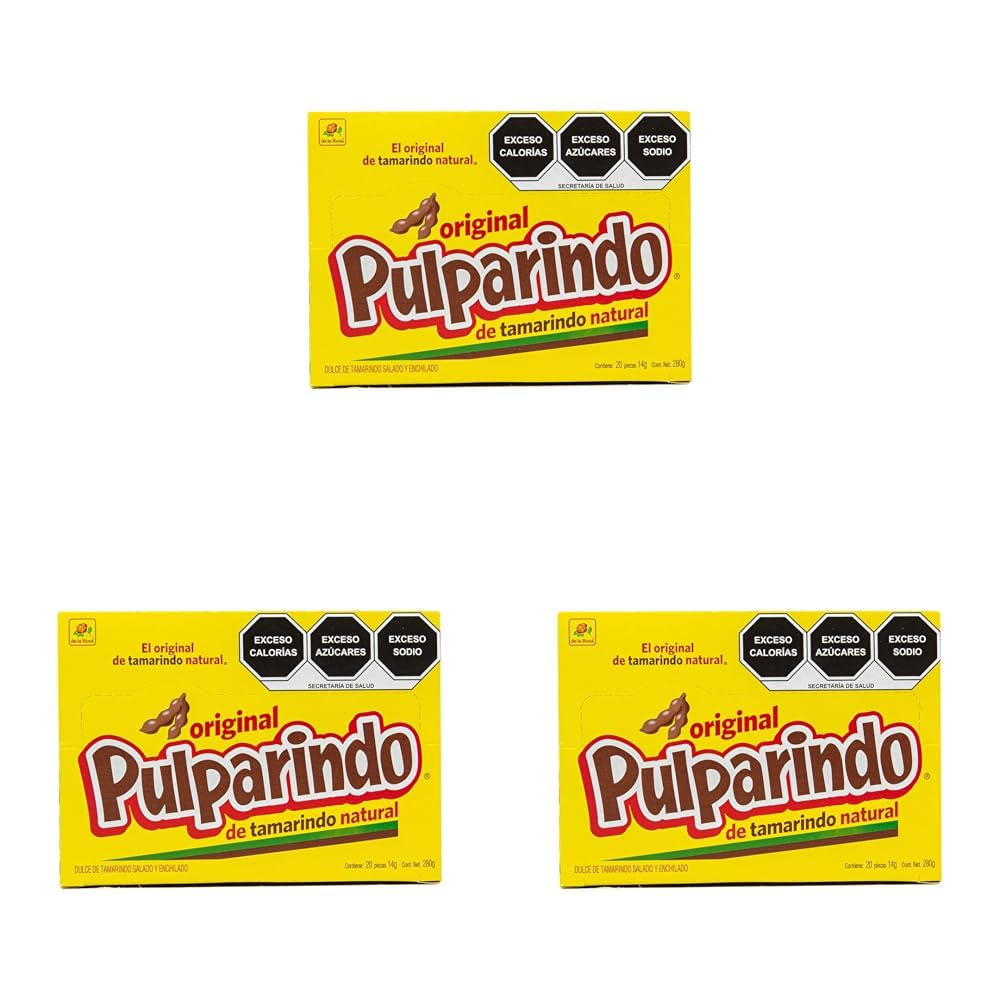Amazon: Pulparindo Original 60 piezas 14 grs (3 paquetes de 20 piezas c/u) - Planea y ahorra